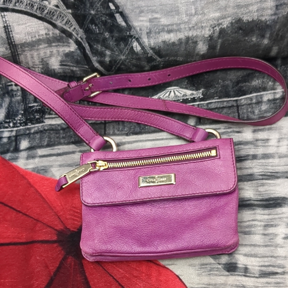 Cole Haan Purple Leather Crossbody Bag